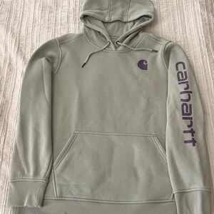 Carhartt Women’s Plus Size Mint Green and Purple Hoodie